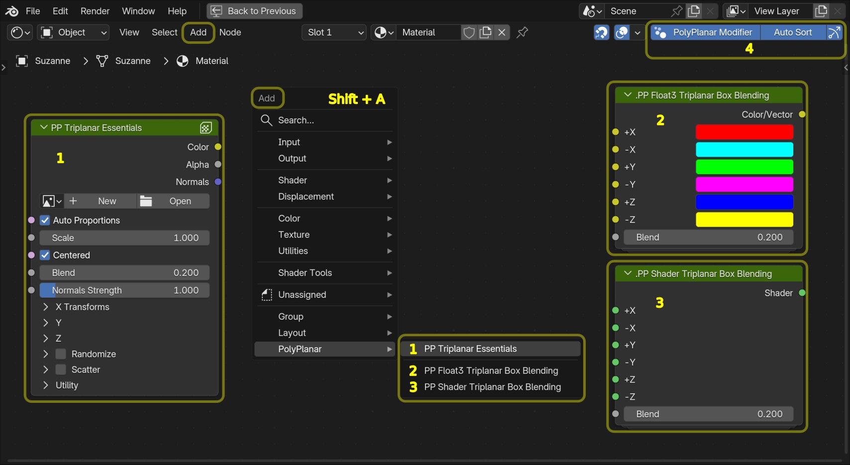 PolyPlanar Node Menu